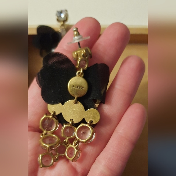 J.Crew fabric & crystal earrings - Picture 3 of 3